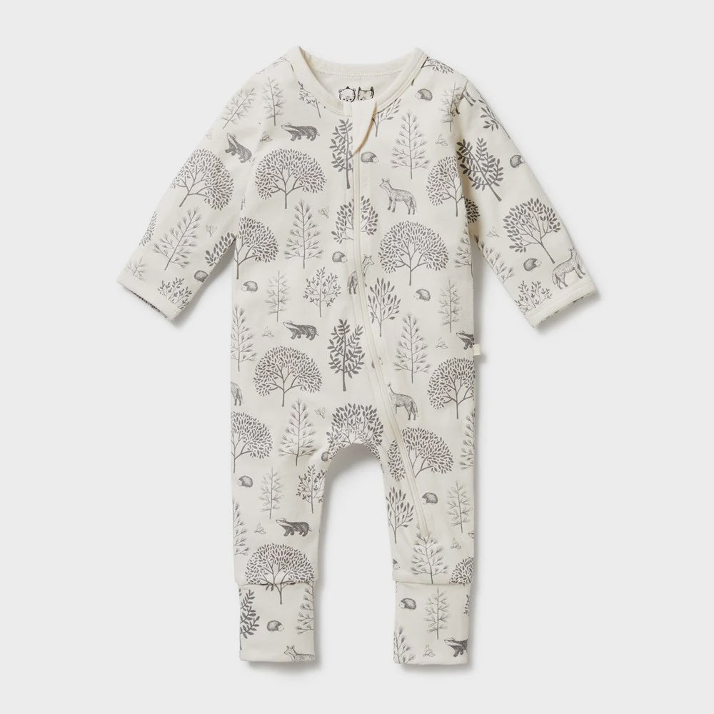 W&F Maple Glow Organic Zipsuit with Feet