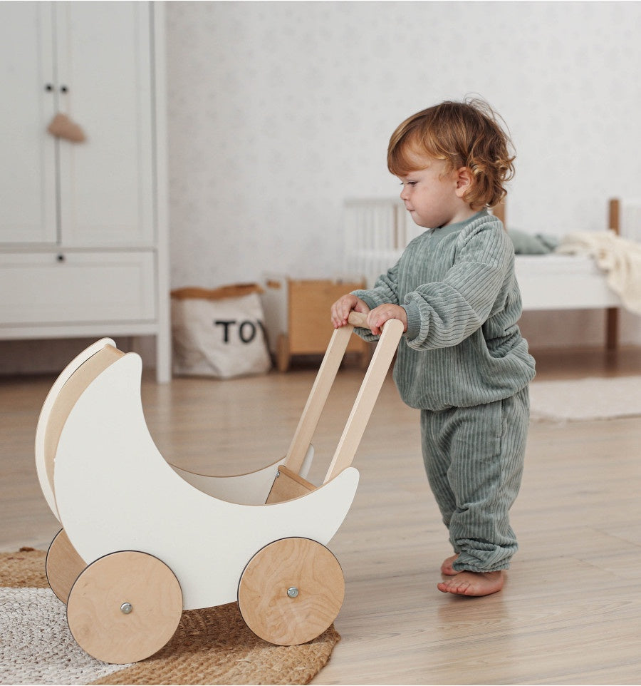 Little Wooden Toy Pram for Dolls – Hunter Harper